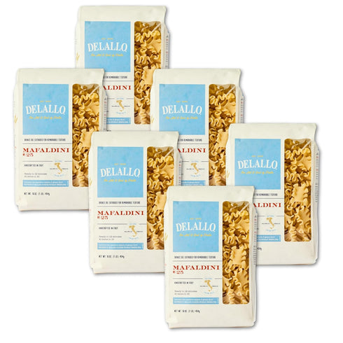 DeLallo Mafaldini Pasta, Mini Lasagna Noodles, Short Ruffle Shape, Vegan, Kosher, Non-GMO,