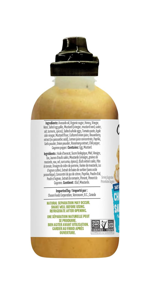 9 floz (Pack 2) Chosen Foods Chicken Sauce, for Hamburgers, Sandwiches, Nuggets, Wings, Fries, and More