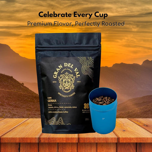 Gran Del Val Geisha Coffee Whole Beans - Panamanian Fresh Geisha Washed Coffee Beans - Panama Coffee Souvenier