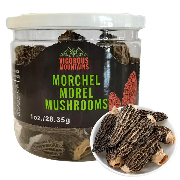 VIGOROUS MOUNTAINS Dried Morel Mushrooms - 1 Ounce