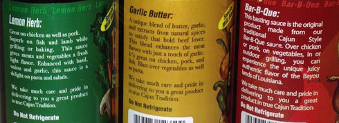 1 10 (3 30 Cajun Blast Basting Sauce Bundle - each of Garlic Butter, Lemon Herb and Hot and Spicy Bar-B-Que Basting