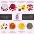 Set MILLIN Cocktail Garnish Gift Edible Flowers & Dehydrated Fruits | Premium Bar Accessories | Unique Gift for Her |