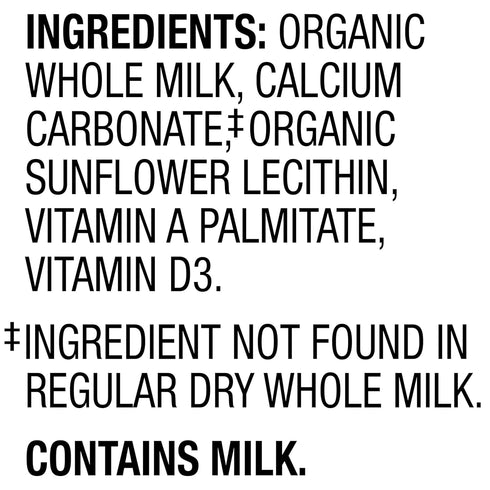 30.6 oz, Horizon Organic Instant Dry Whole Milk Powder, USDA Organic, Non-GMO, Shelf Stable, Great for Baking, Cooking