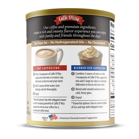 (16 oz) Caffe D'Vita White Chocolate Raspberry Cappuccino