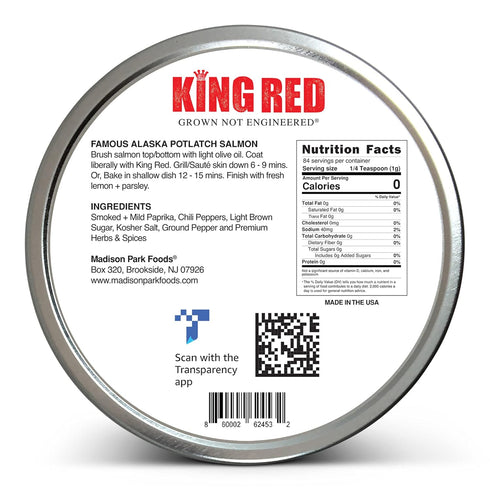 2 3oz - King Red Salmon Rub Classic Potlatch Seasoning Dry Spice Blend - Grilled Salmon, Seafood and Veggies All