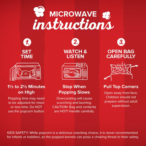 3g 3.3 oz., 6-Count Orville Redenbachers Microwave Popcorn, Kettle Corn, Fiber Per Serving
