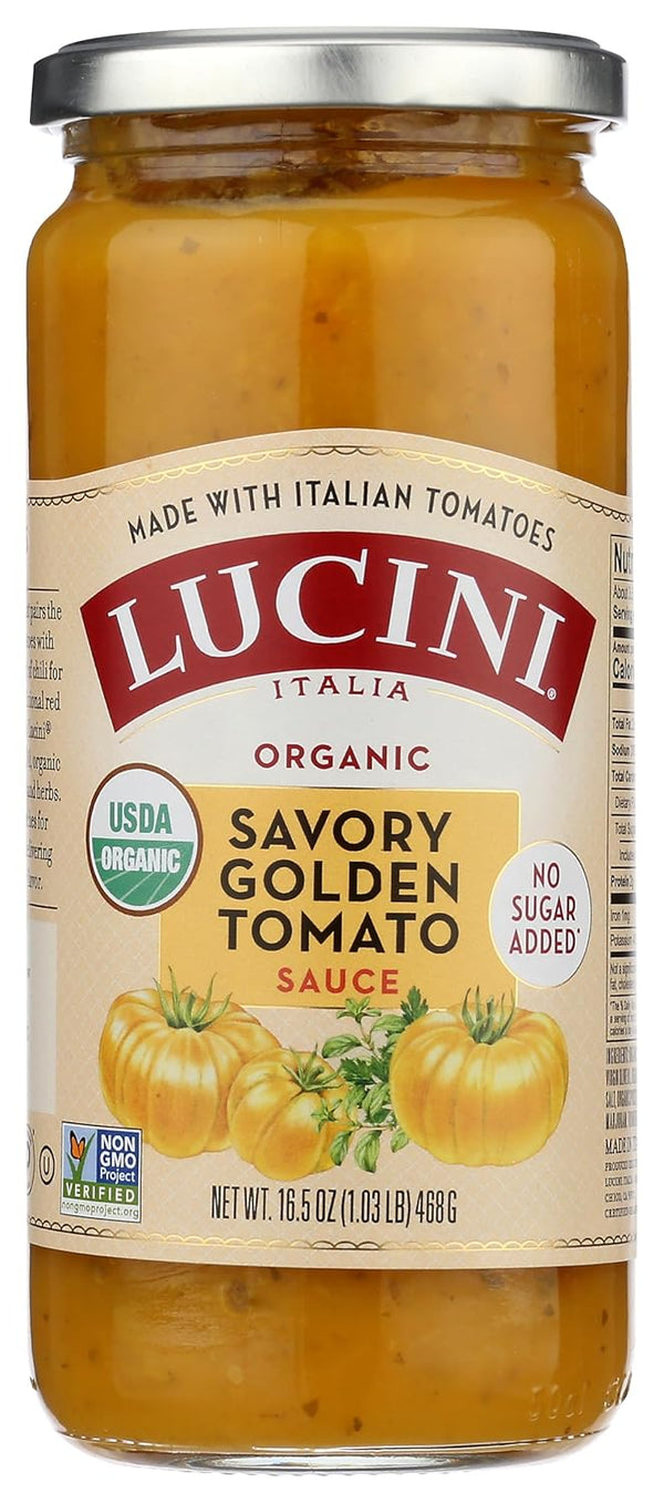 Lucini Organic Savory Golden Tomato Pasta Sauce, 16.5 Oz