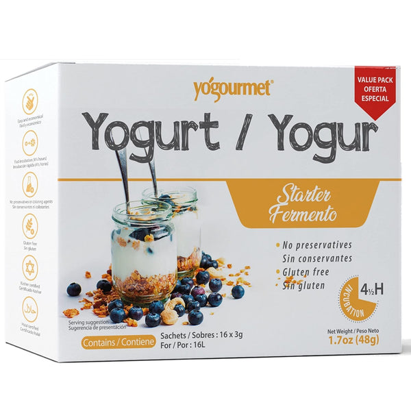 Yogourmet Yogurt Starter (16 Pack) - Make Yogurt at Home - Starter