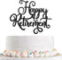 Happy Retirement Cake Topper I'm Retired Cake Decor Black Glitter for Women Men Retirement Party Supplies