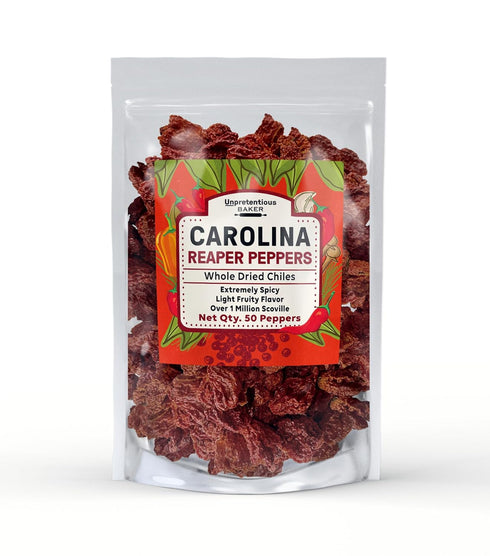 Unpretentious Whole Dried Carolina Reaper Chiles, Extremely Spicy Chiles, Hot Sauce (50