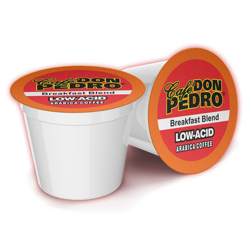 Cafe Don Pedro Breakfast Blend Low Acid Coffee Pods for Keurig K-cup