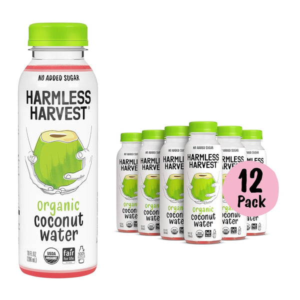 Harmless Harvest Organic Coconut Water 10 Fl Oz, 12 Pack Original Coconut