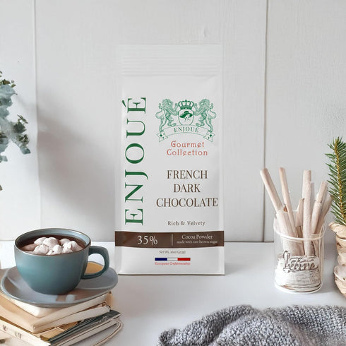 35% 16oz Enjoue Gourmet French Cocoa Dark Chocolate Powder