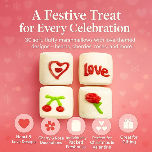 30 Count 3 Pack, 4.5 OZ 90 count Marshmallow Gift Soft & Fluffy Vanilla Marshmallows, Festive Holiday Treats,Gluten