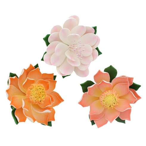 Global Sugar Art Protea Sugar Cake Flowers Assortment, 3 Count by Chef