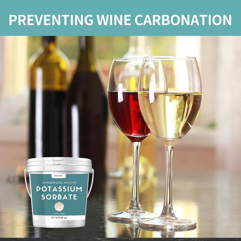 3.7 lb 100% Potassium Sorbate Food Grade, Pure, Premium Potassium Sorbate for Wine Making, Home Brewing, Cakes, Soft