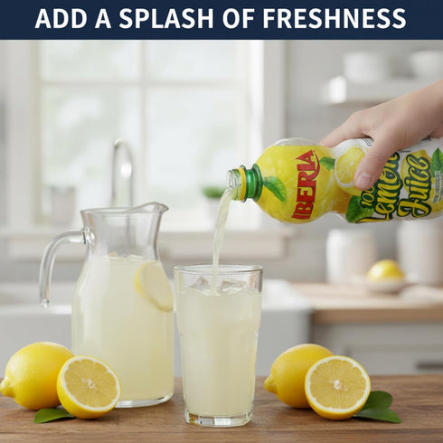 100% 32 oz Iberia Lemon Juice from Concentrate, fl