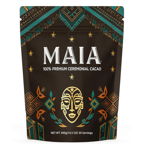 MAIA CEREMONIAL Cacao, with Flavanol, Theobromine, Magnesium and Natural Flavonoids Blend, Improves Mental Clarity