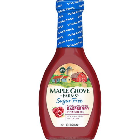 Maple Grove Farms Sugar Free Salad Dressing, Raspberry Vinaigrette, 8 Ounce (Pack