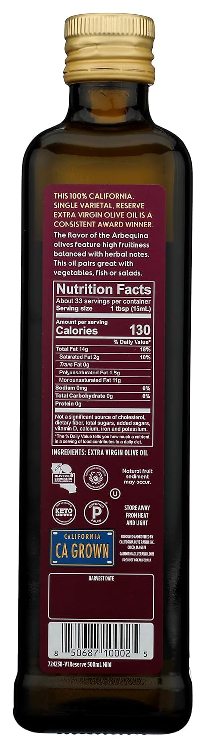 Pack 1) California Olive Ranch, California Reserve Collection, Olive Oil (Arbequina
