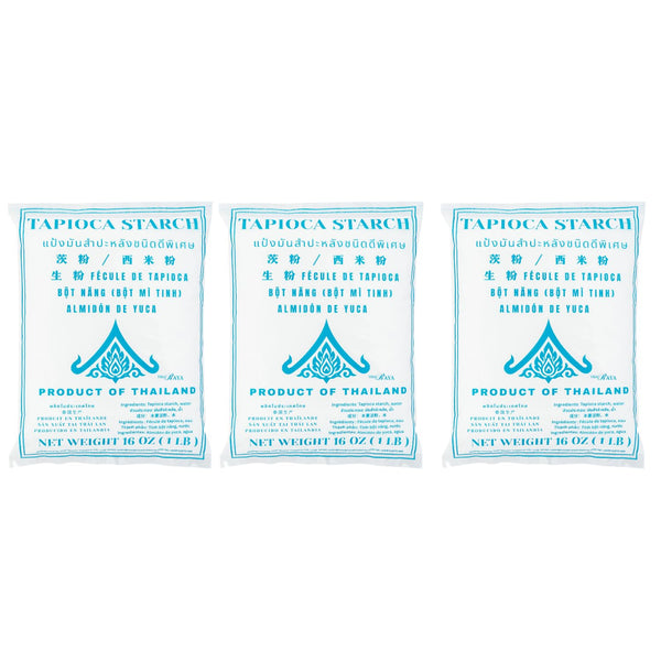 Thairaya Tapioca starch 16 oz (Basic), 1 LB Thailand All-Natural Gluten-Free Flour