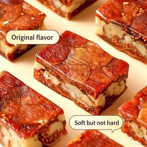 Packaged 250g/8.8oz (3 Fig and Walnut Two in One, Fig Walnut Black Sesame Pie, Nutritious Nut Snack,Traditional