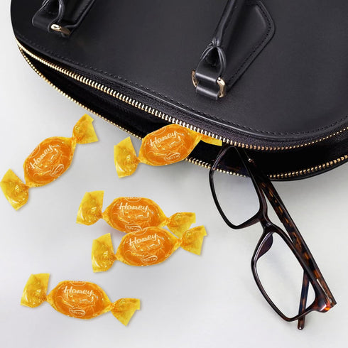 2 Pack 160 Honey Filled Hard Candy Pound Holiday Candies - Bulk Individually Wrapped Hard Candies with Real Honey
