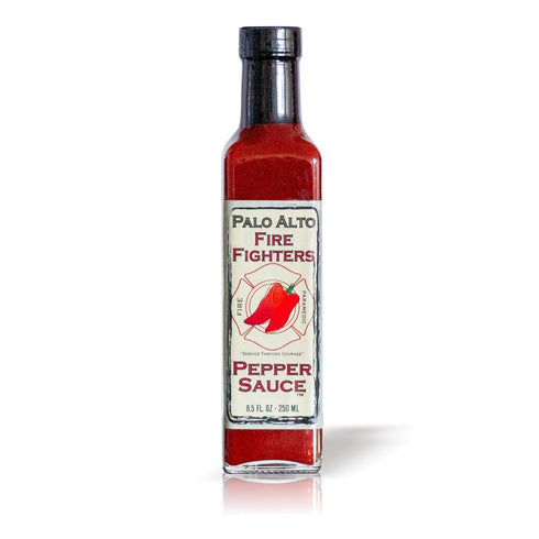 Palo Alto Firefighters Pepper Sauce (8.5oz) - No Sodium Hot Pepper Sauce, Salt Free