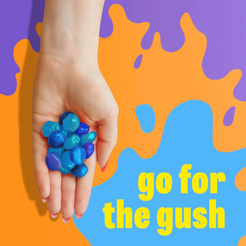 20 Pack, 16 oz Gushers Fruit Flavored Snacks, Blueberry Grape, Sour Blue Raspberry, Pouches, Family