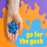 20 Pack, 16 oz Gushers Fruit Flavored Snacks, Blueberry Grape, Sour Blue Raspberry, Pouches, Family