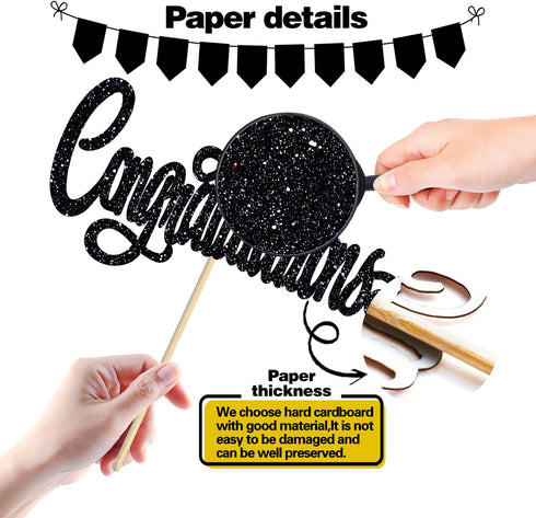 Congratulations Cake Topper, Congrats Grad Graduate Decorations for 2025 Graduation/Wedding/Birthday