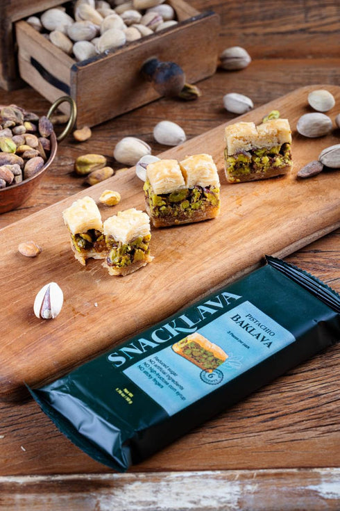 6 Pack (3 Pack) (Pack 6, Snacklava Pistachio Baklava Bites - Pieces per - No Artificial Ingredients, Colors