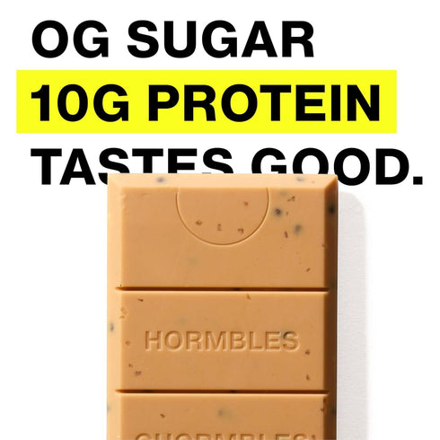 10g 0g 140 1.06 Oz, 12 Pack Hormbles Chormbles Protein Candy Bars, Peanut Butter, Protein, Sugar, Calories, Peanut