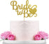 Bride to Be Cake Topper with Heart - Gold Glitter Decoration Supplies for Wedding Bachelorette Party Cake