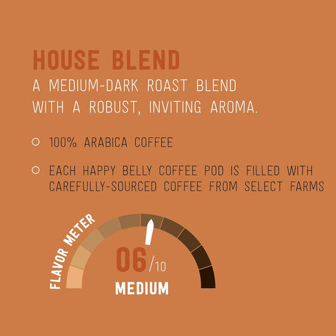 2.0 100 Count Happy Belly an Amazon Brand -Medium Roast Coffee Pods, House Blend, Compatible with Keurig K-Cup Brewers