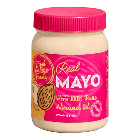 Fresh Vintage Farms Almond Oil Mayonnaise | Expeller-Pressed California Almond Oil Real