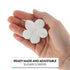 12 Count Global Sugar Art Fruit Blossom Sugar Cake Flowers, White with Wires, by Chef Alan Tetreault
