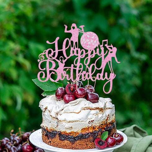 Microphone Happy Birthday Cake Topper-Music Lover Birthday DecorationsGlitter Host Music Cake Decor Karaoke Musical