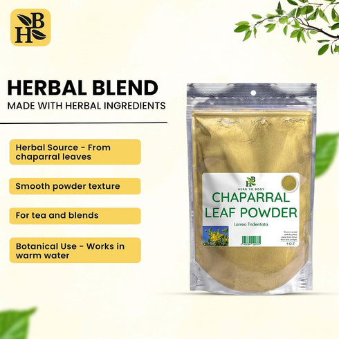 4oz, Herb To Body Chaparral Leaf Powder Larrea Tridentata Dried Chaparral Plant Powder for Botanical Preparations