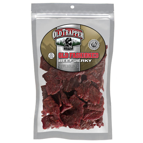 Old Trapper Beef Jerky, Old-Fashioned 8 Ounce Bag, Tender Meat Snacks for