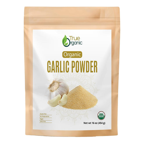 True Organic Garlic Powder, 1 Pound|Certified Organic USDA Certified|Perfect For Savory Dishes|Organic