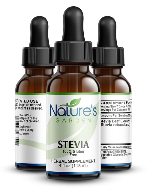 4 oz Nature's Garden - Stevia - Liquid- Single Alcohol Free - Sugar Substitute