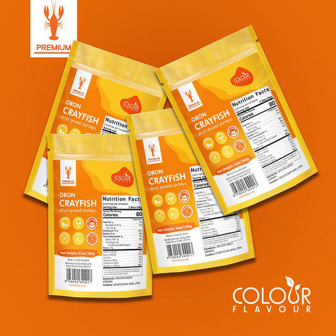 100g (3.5oz) Pack 1 Colour flavour Premium Nigerian Crayfish Powder Dried Shrimp for Cooking | Natural Seafood Flavor