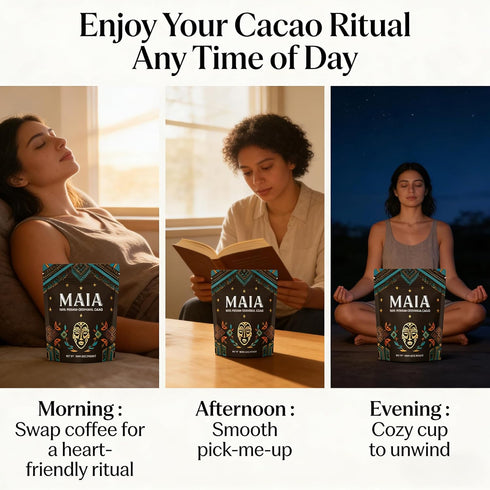 Wdvpue 100% Maia Ceremonial Cacao - Pure Natural, Enhanced with Flavanol, Theobromine, Magnesium & Natural Flavonoids