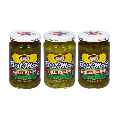 Best Maid Products Pickle Relish 10 Ounce 3 Packs - Sweet, Dill,
