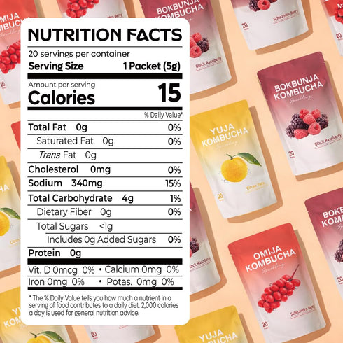 Packets Pack 21T Packets DALAMHARI Kombucha Powder | Variety | Sparkling Probiotic Kombucha Drink for Gut Health Ade