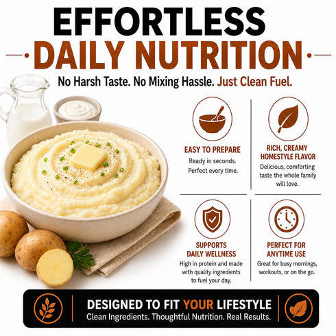 15g 110 7 ProtiFit Protein Mashed Potato Mix, Protein, Calories, Low Sugar, Low Fat, Gluten Free, Servings Per Box