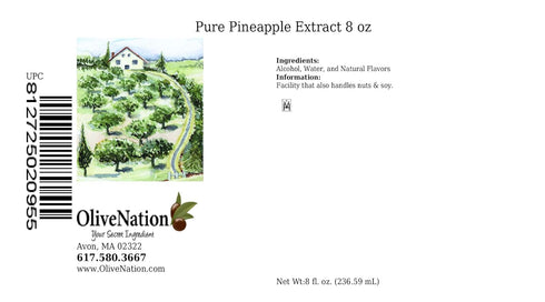 OliveNation Pineapple Flavor Extract - 8 ounces - Gluten-free, Fruit Flavor - Premium Quality Flavoring Extract for Baking