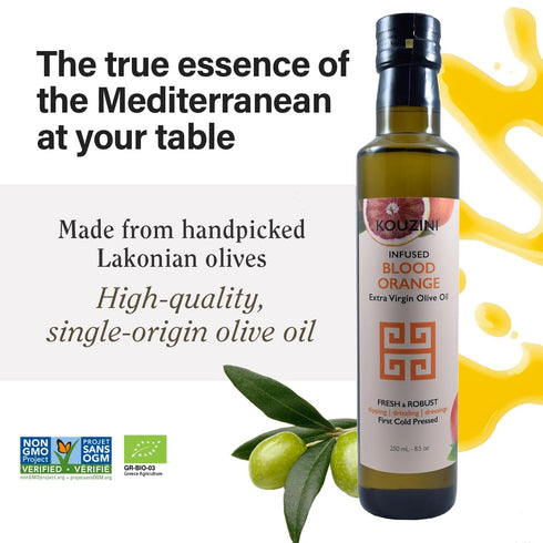 Blood Orange Infused Extra Virgin Olive Oil - Gourmet Flavor Enhancer