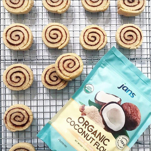 1.1lb (1 Pack) Jans Organic Coconut Flour | Gluten-Free | Certified Organic | Keto, Paleo, & Vegan Friendly | Flour